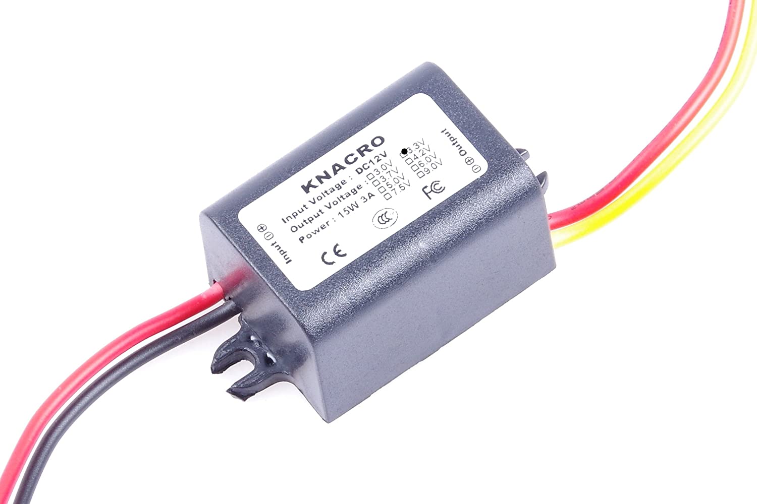 KNACRO DC-DC 12V to 7.5V 3A Step-down power supply module Car power converter module Synchronous buck Over-temperature over-current short circuit protection Suitable for Tachograph car player KNACRO DC-DC 12V to 7.5V 3A Step-down power supply module Car power converter module Synchronous buck Over-temperature over-current short circuit protection Suitable for Tachograph car player